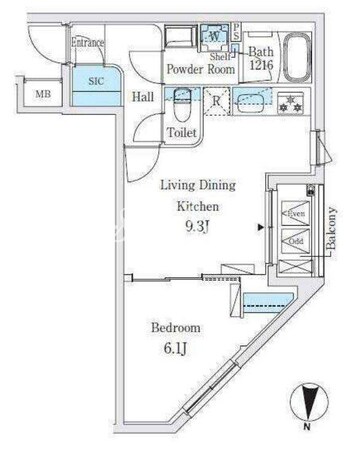 ソラシアレジデンス亀戸の物件間取画像